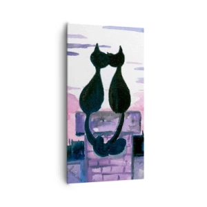 Impression sur toile - Image sur toile - Rendez-vous sous la lune - 65x120 cm