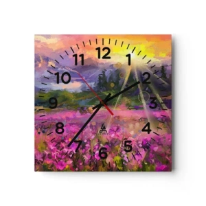 Horloge murale - Pendule murale - Dans la vallée à l'abri du soleil - 30x30 cm