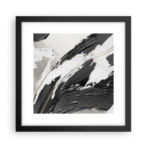 Affiche dans un cadre noir - Poster - L'abstraction à grande échelle - 30x30 cm