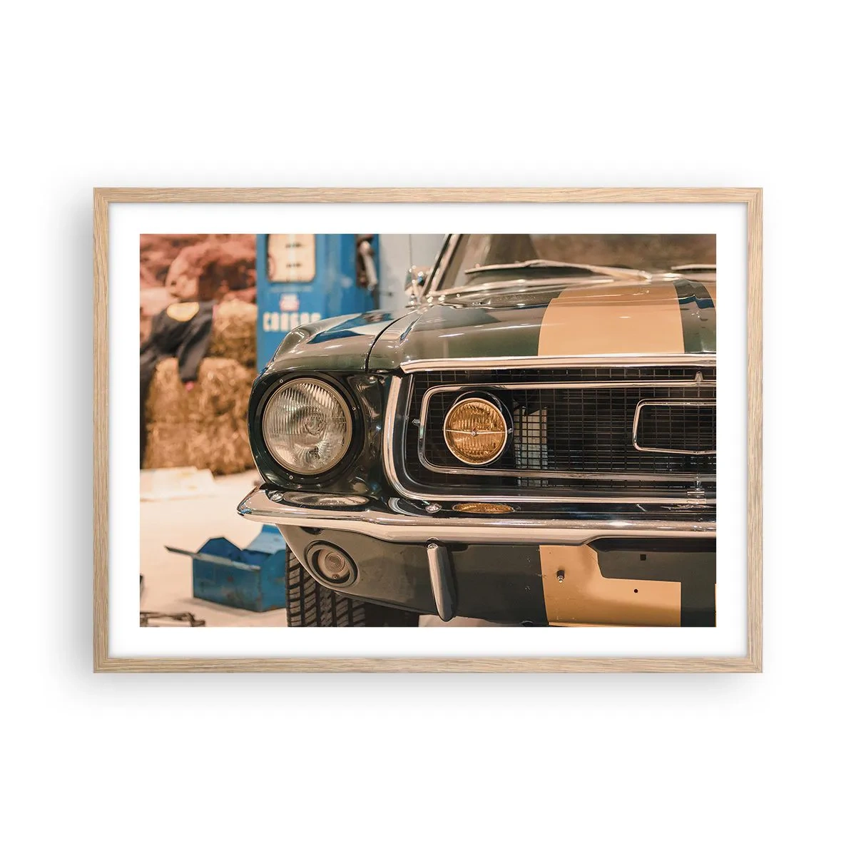 Affiche dans un chêne clair - Poster - Rencontre avec une légende - 70x50 cm