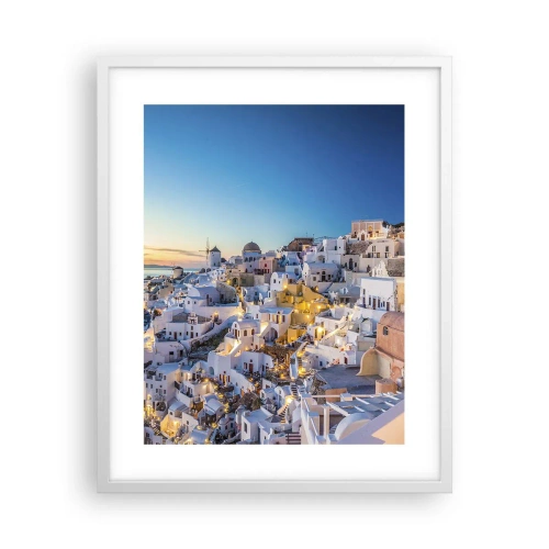 Affiche dans un cadre blanc - Poster - L'essence de la grecque - 40x50 cm