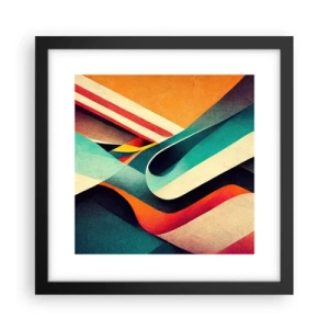 Affiche dans un cadre noir - Poster - Composition intense - 30x30 cm