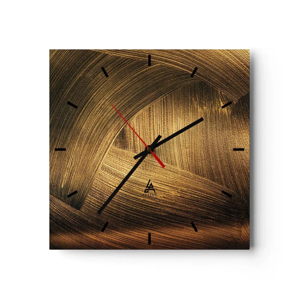 Horloge murale - Pendule murale - Dans un labyrinthe en or - 40x40 cm