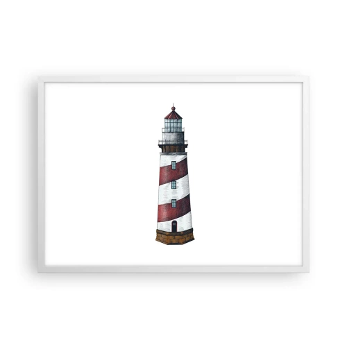 Affiche dans un cadre blanc - Poster - Toujours sur ses gardes - 70x50 cm