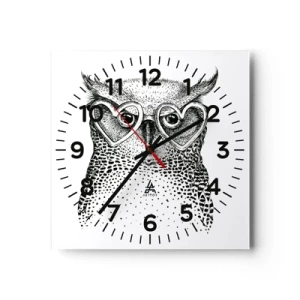 Horloge murale - Pendule murale - Sagement et avec amour - 40x40 cm