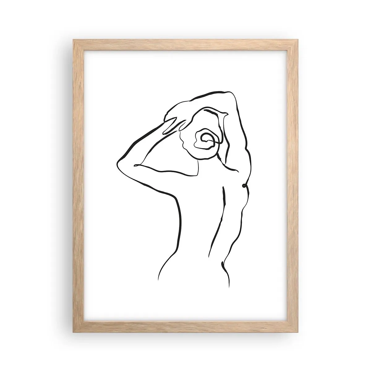 Affiche dans un chêne clair - Poster - Action matinale - 30x40 cm