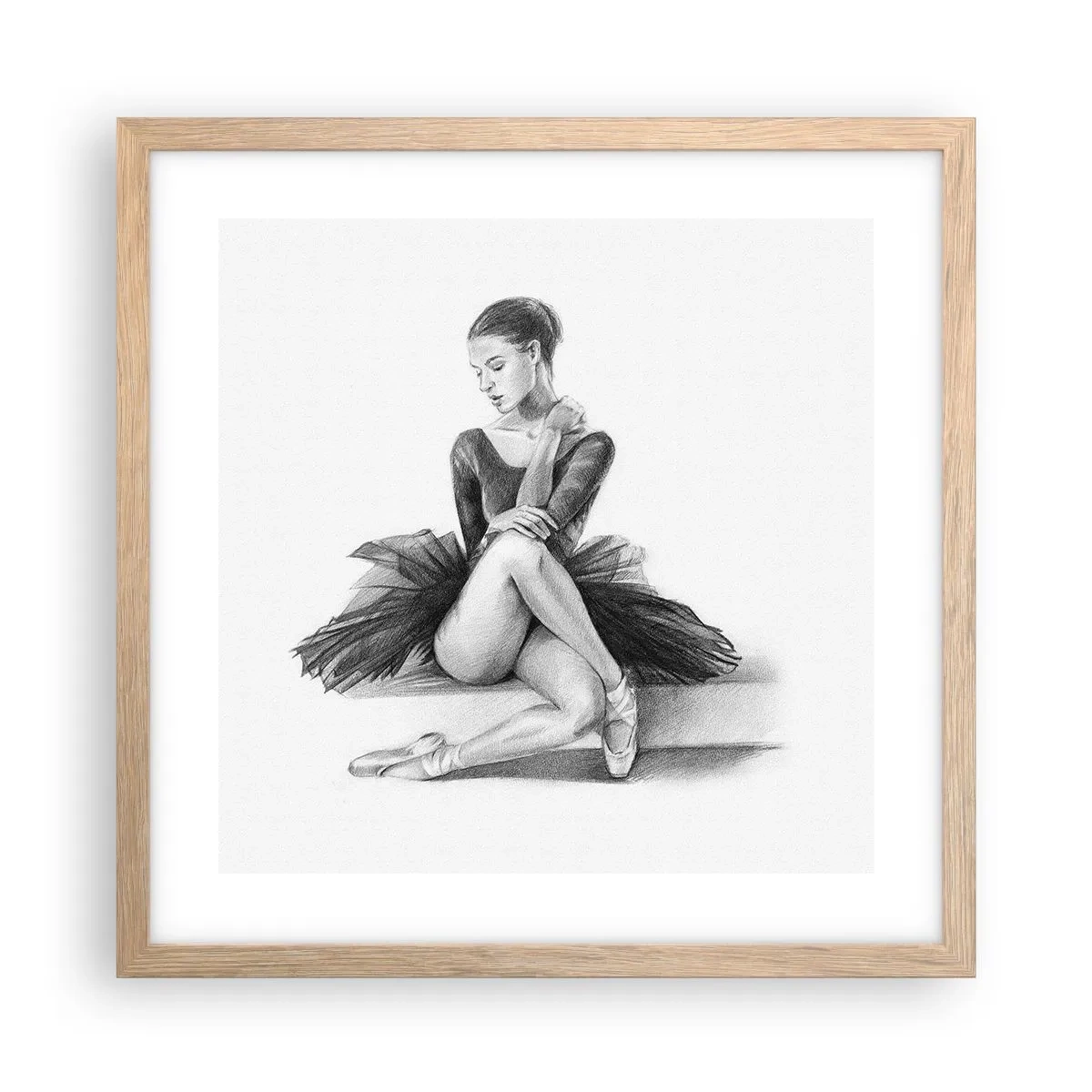 Affiche dans un chêne clair - Poster - Envoutée par la danse - 40x40 cm