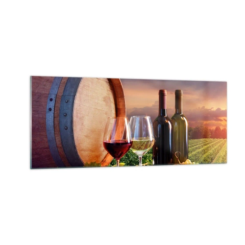 Impression sur verre - Image sur verre - Ici la vie a du goût - 100x40 cm