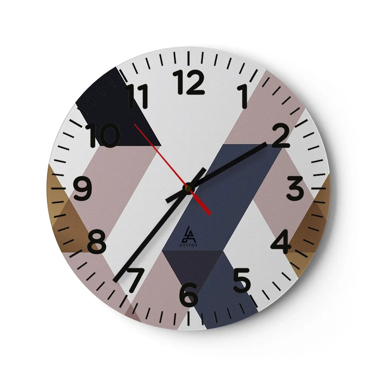 Horloge murale - Pendule murale - Plats et angles - 30x30 cm