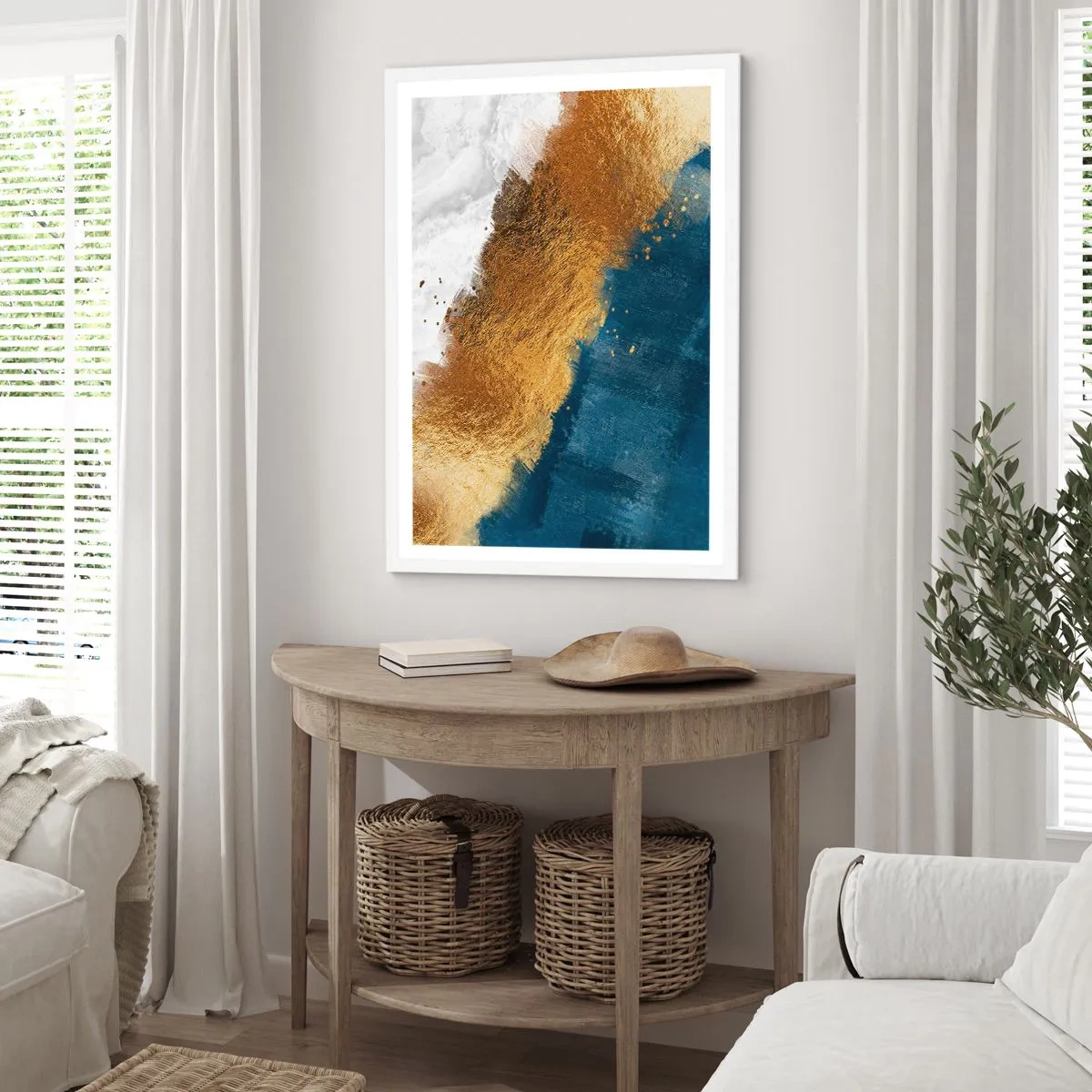 Affiche dans un cadre blanc - Poster - Les couleurs de l’été - 70x100 cm