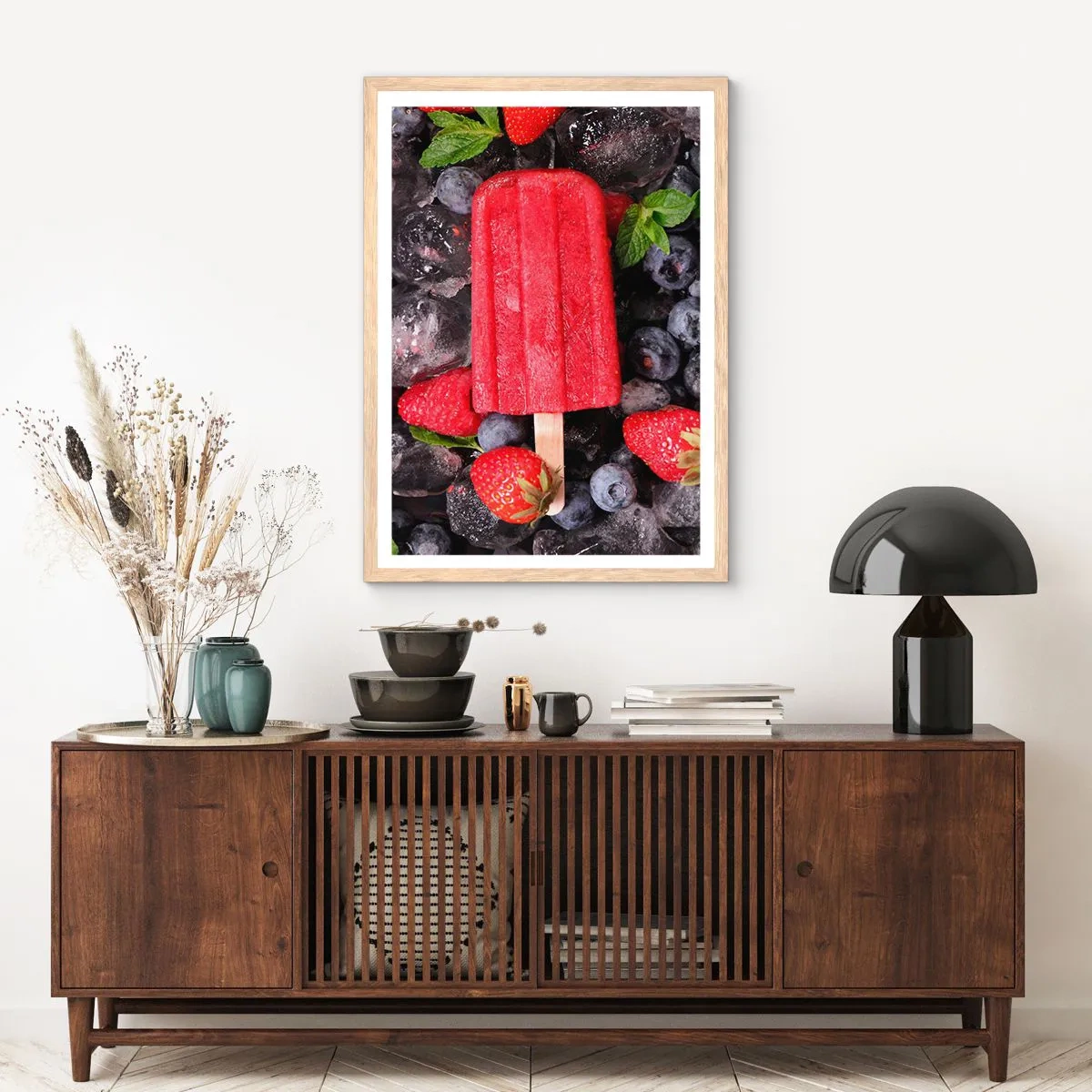 Affiche dans un chêne clair - Poster - Le goût d’un été chaud - 70x100 cm