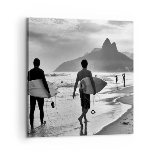 Impression sur toile - Image sur toile - Samba sur une vague - 60x60 cm