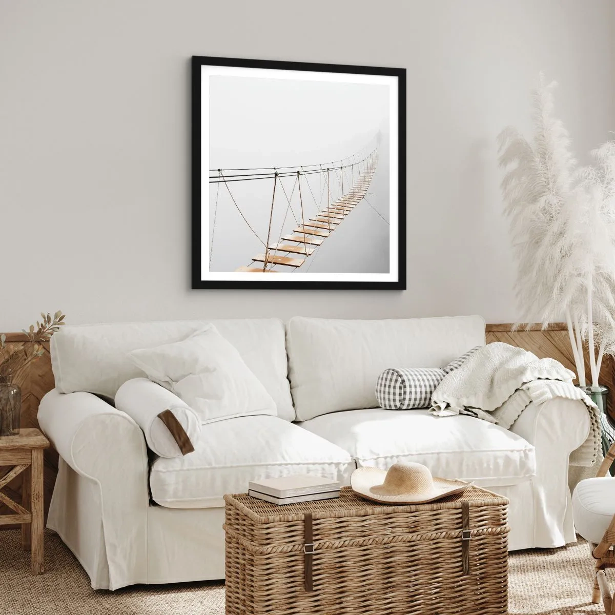 Affiche dans un cadre noir - Poster - Où cela va-t-il te mener? - 40x40 cm