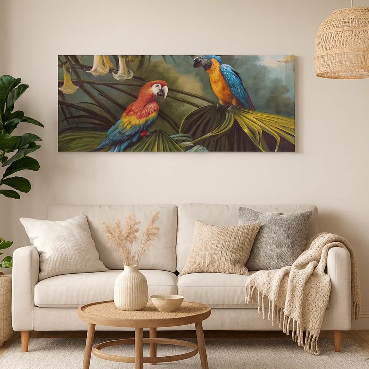 Impression sur toile - Image sur toile - Romantisme dans les tropiques - 30x30 cm