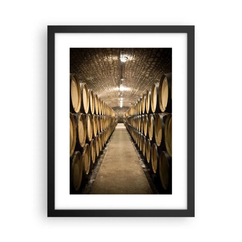 Affiche dans un cadre noir - Poster - Dans un sous-sol en brique - 30x40 cm