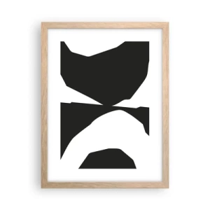 Affiche dans un chêne clair - Poster - Positif négatif - 30x40 cm