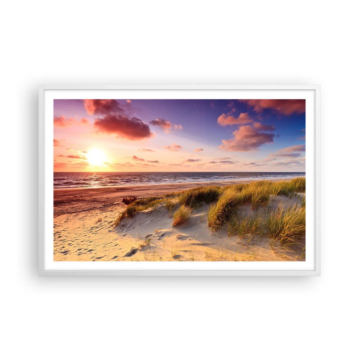 Affiche dans un cadre blanc - Poster - L'air sent déjà l'été - 91x61 cm