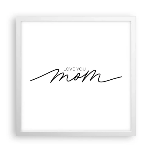 Affiche dans un cadre blanc - Poster - Grand chamboulement - 40x40 cm