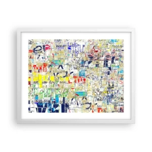 Affiche dans un cadre blanc - Poster - Ca fait juste plaisir aux yeux - 50x40 cm