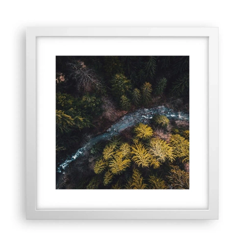 Affiche dans un cadre blanc - Poster - De plus en plus vite - 30x30 cm