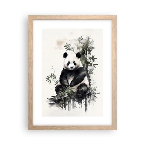 Affiche dans un chêne clair - Poster - Salutations de Chine - 30x40 cm