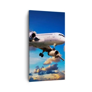 Impression sur toile - Image sur toile - Un voyage en blanc et bleu ciel - 45x80 cm