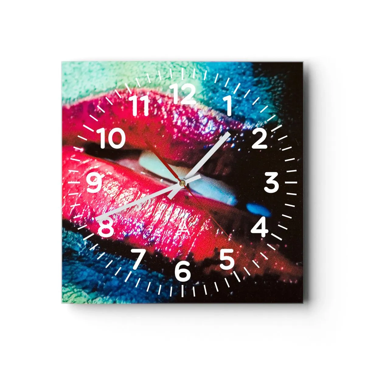 Horloge murale - Pendule murale - Sensuel et dérangeant - 40x40 cm
