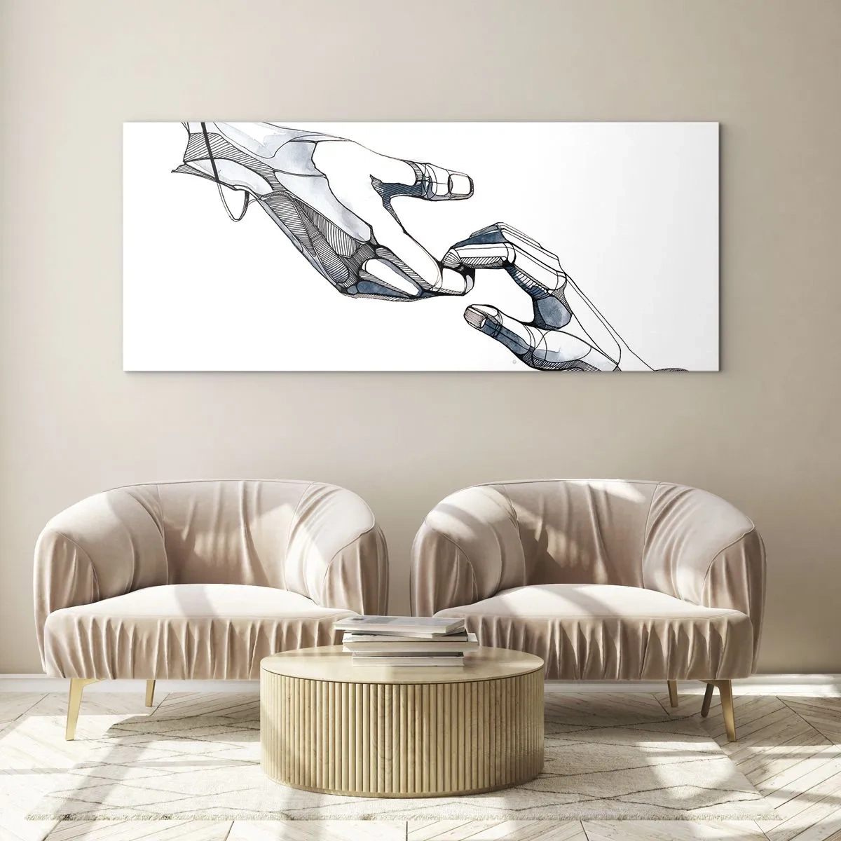 Impression sur verre - Image sur verre - Un bon geste - 90x30 cm