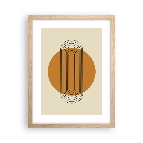 Affiche dans un chêne clair - Poster - Plan idéal - 30x40 cm