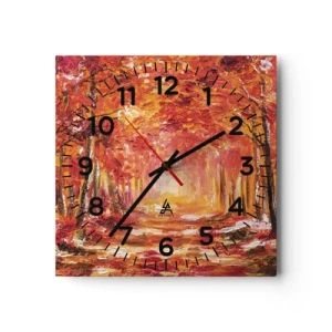 Horloge murale - Pendule murale - Forêt de cuivre - 30x30 cm