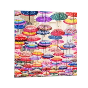 Impression sur verre - Image sur verre - Prairie de la ville - 60x60 cm