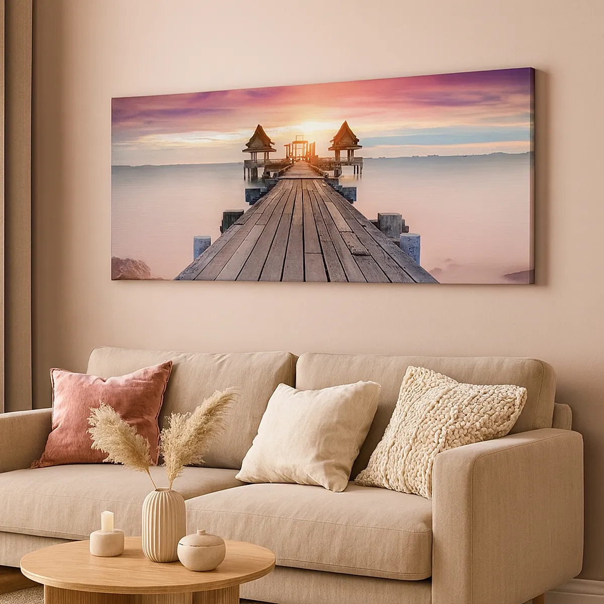 Impression sur toile - Image sur toile - L'Ouest à l'Est - 30x30 cm