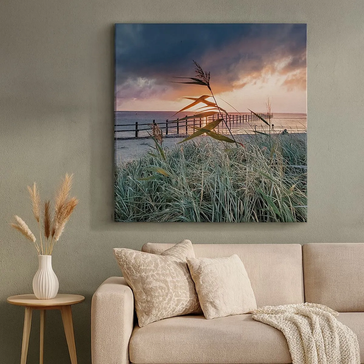 Impression sur toile - Image sur toile - Ça ne passe pas avec le vent - 30x30 cm