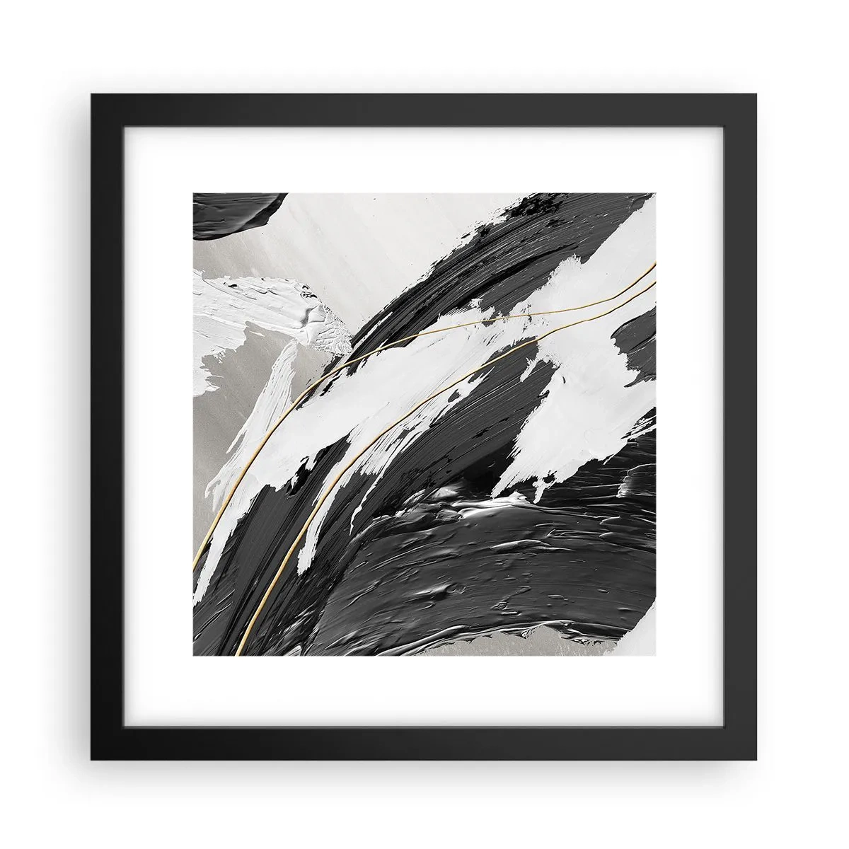 Affiche dans un cadre noir - Poster - L'abstraction à grande échelle - 30x30 cm