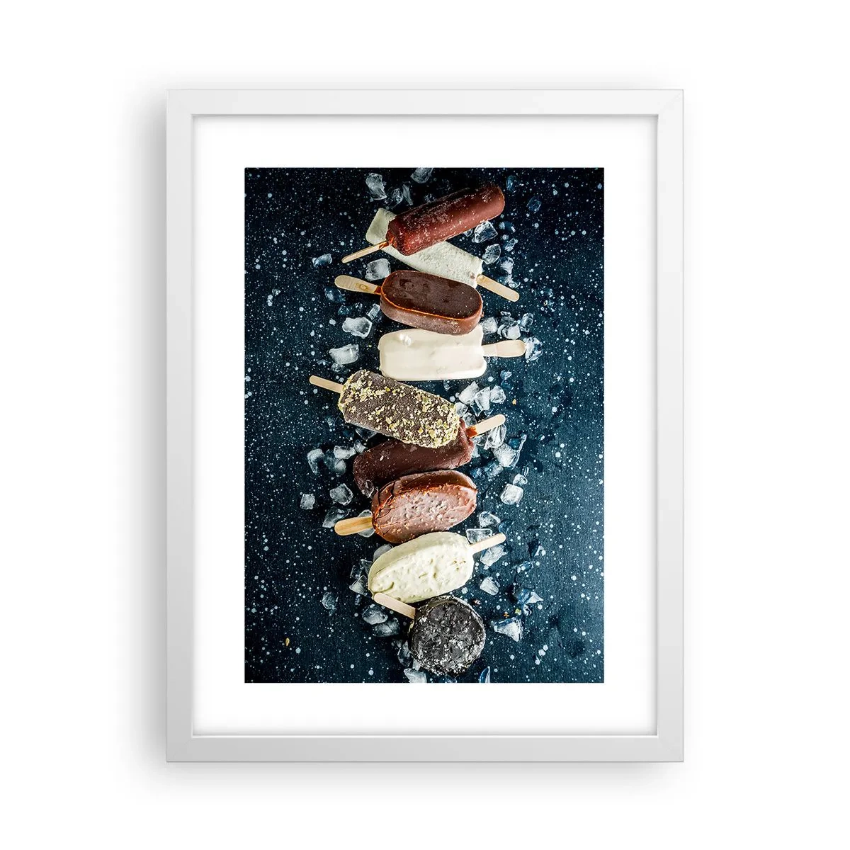 Affiche dans un cadre blanc - Poster - Le goût de l'été chaud - 30x40 cm