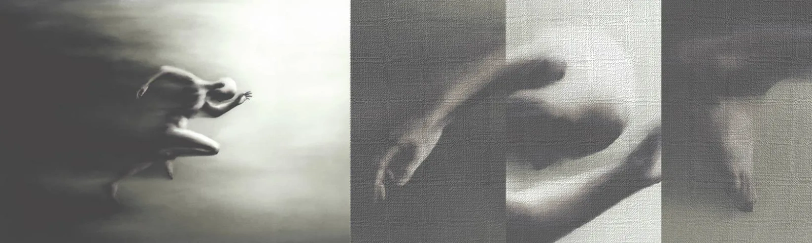 Échantillon de Papier Peint Premium Canvas - Inarrêtable - sport, En cours d'exécution, Obscurité - 100x30 cm