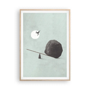 Affiche dans un chêne clair - Poster - Réalisation de ses rêves - 70x100 cm