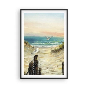 Affiche dans un cadre noir - Poster - Retraite au calme - 61x91 cm