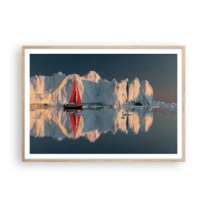 Affiche dans un chêne clair - Poster - Aux limites du monde - 100x70 cm