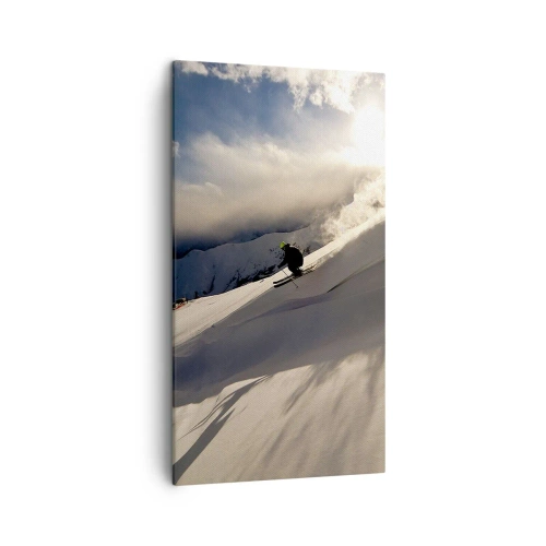 Impression sur toile - Image sur toile - Défi montagne accepté - 45x80 cm