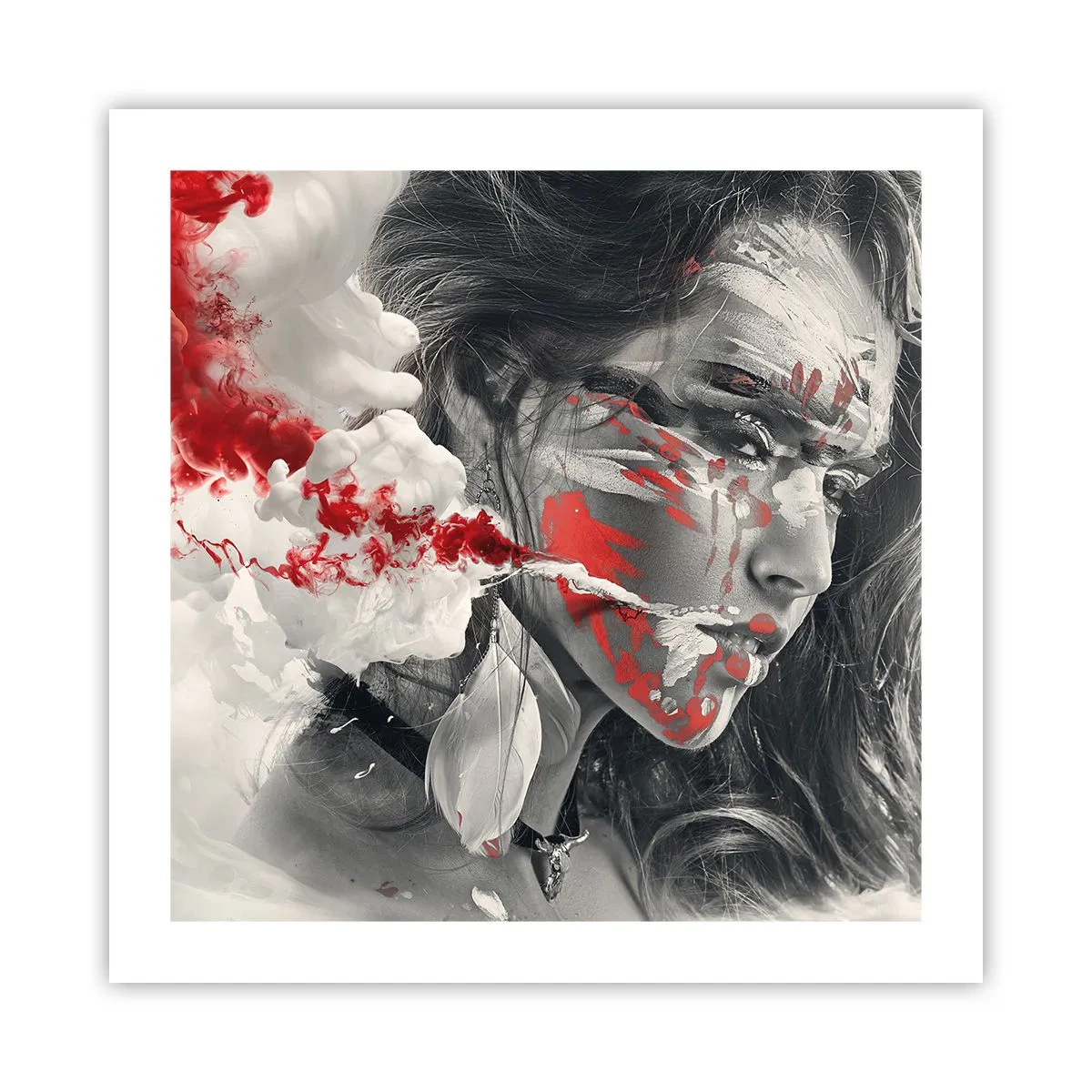 Affiche - Poster - Dans les fumées de l'absurde - 50x50 cm