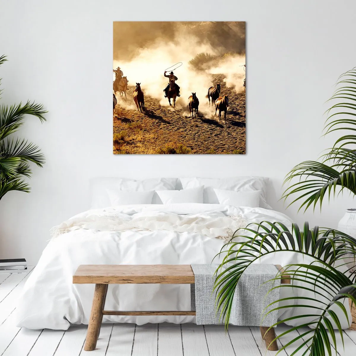 Impression sur toile - Image sur toile - L'ouest vraiment sauvage - 70x70 cm