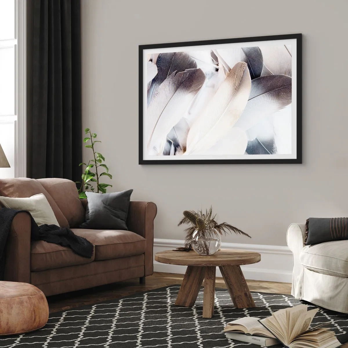 Affiche dans un cadre noir - Poster - Presque angélique - 50x40 cm