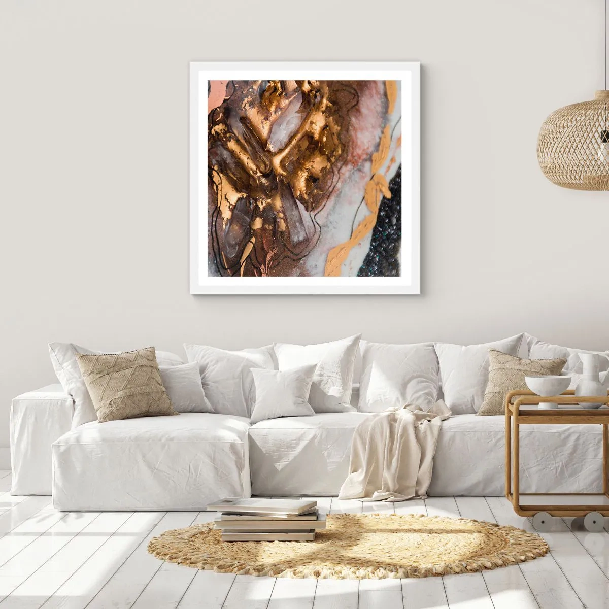 Affiche dans un cadre blanc - Poster - Élément de la terre - 60x60 cm