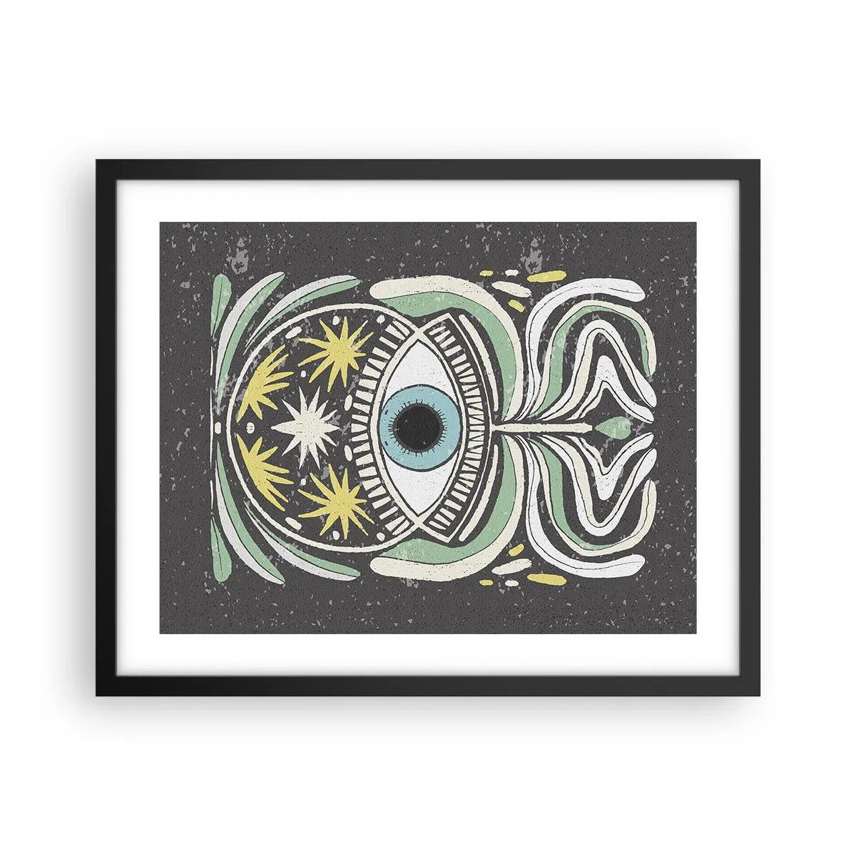 Affiche dans un cadre noir - Poster - Rituels tribaux - 50x40 cm