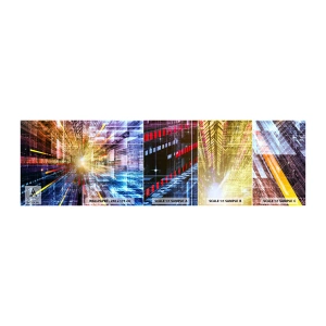 Échantillon de Papier Peint Autocollant Deluxe Sticker - Couloir lumineux - Abstraction, Graphique, 3D - 100x30 cm