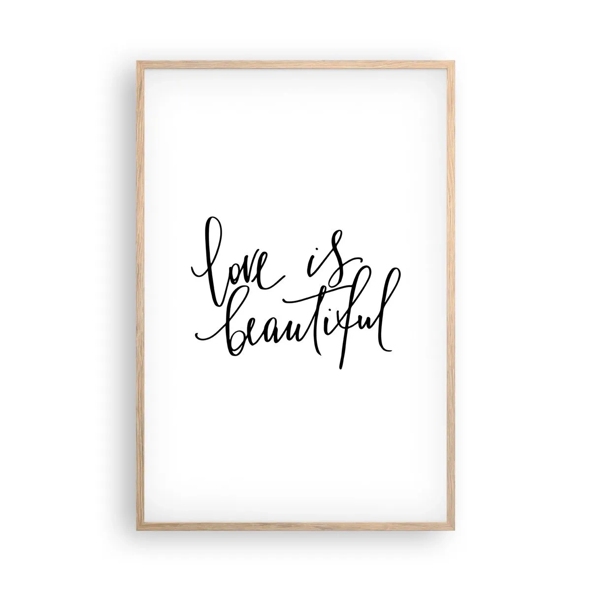 Affiche dans un chêne clair - Poster - Lire et répéter - 61x91 cm