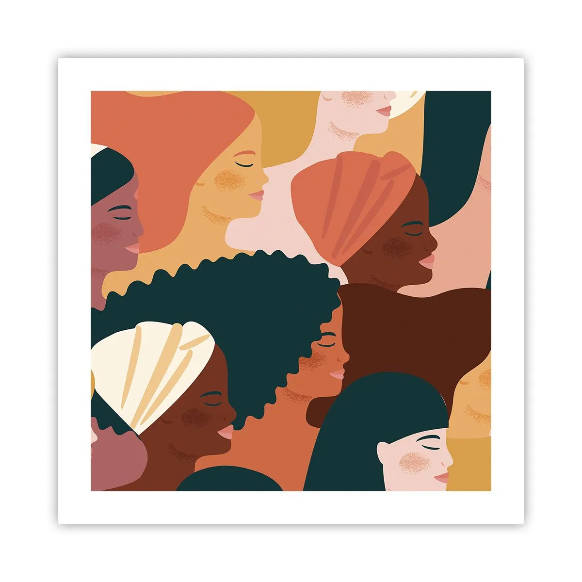 Affiche - Poster - Uniquement la féminité - 50x50 cm