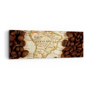 Impression sur toile - Image sur toile - D'où vient le meilleur café ? - 90x30 cm