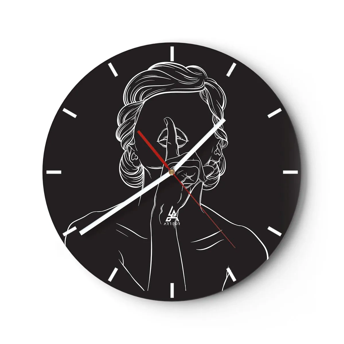 Horloge murale - Pendule murale - La beauté s'épanouit en silence - 40x40 cm